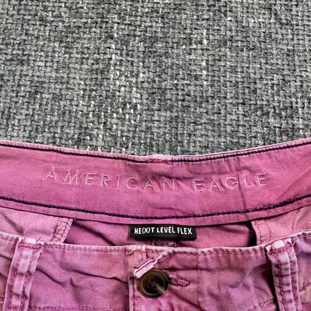American Eagle Chino Shorts Mens 34 Mauve Pink Next Level Flex Stretch Casual - Picture 4 of 12
